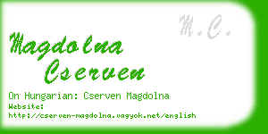 magdolna cserven business card
